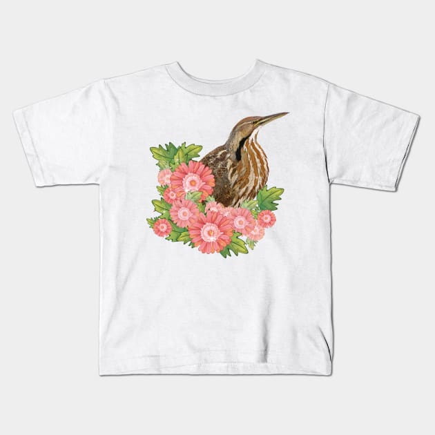 Lentiginous Bittern Kids T-Shirt by obscurite